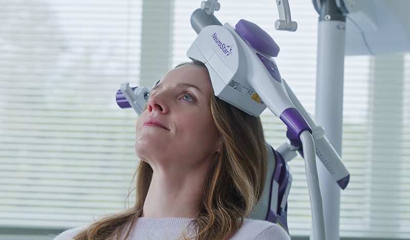 Close Up of Patient Receiving NeuroStar Treatment